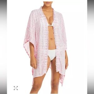 NWT Tiare Hawaii Kimmie Kimono Pink Swim Cover Up One Size